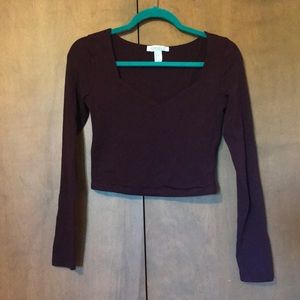 Long sleeve crop top